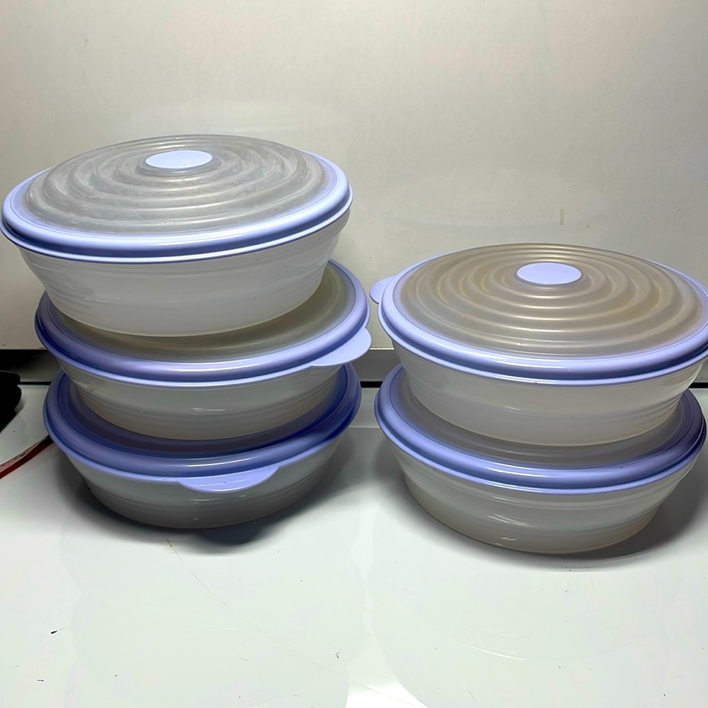 Tupperware Stuffables 4-Cup bowls with lids (5)